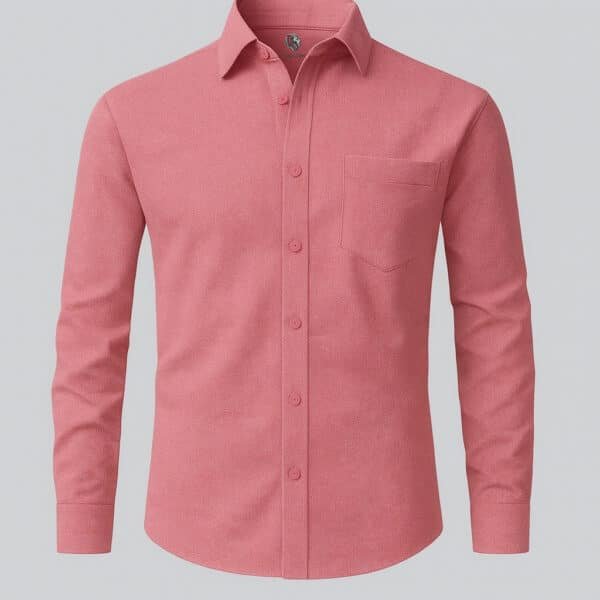 Mauve (Clay Pink) Cotton Linen Shirt Full Sleeves